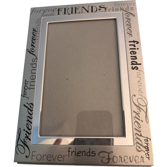Friends Picture Frame. Silver with Friends Forever Graphic.  3.5X 5.5 opening - Picture 1 of 2
